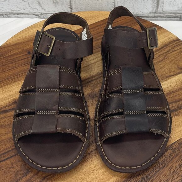 Timberland Earthkeepers Mens Sz. 7 Brown Leather Fisherman OpenToe Sandals 5146A main image 13